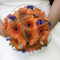ramo de novia naranja