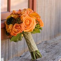 ramo de novia naranja