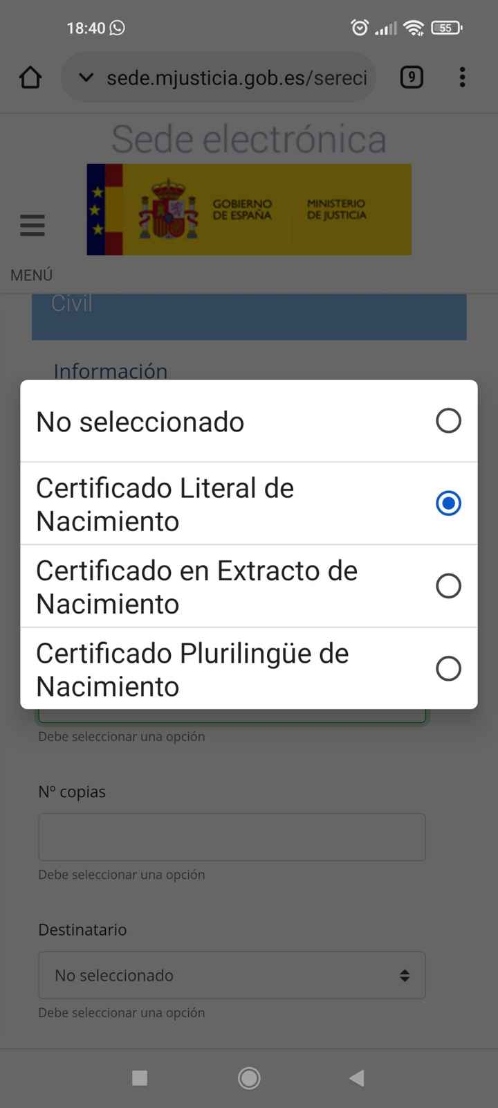 Partida de nacimiento - 1