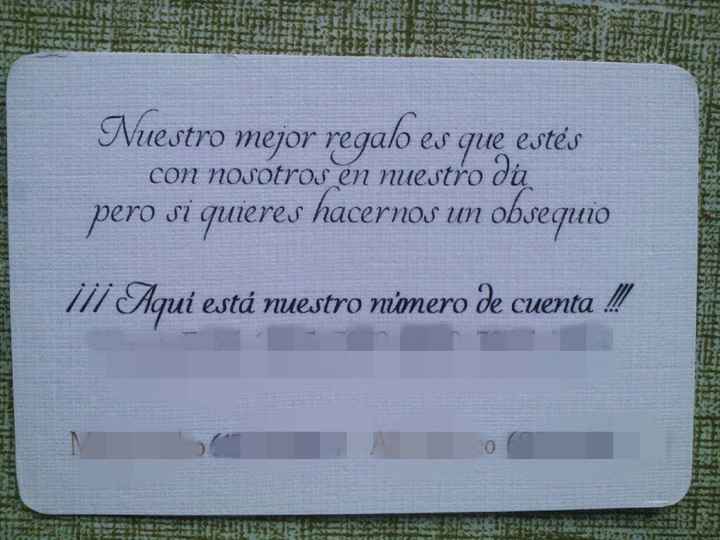 Frase para poner número de cuenta - 1