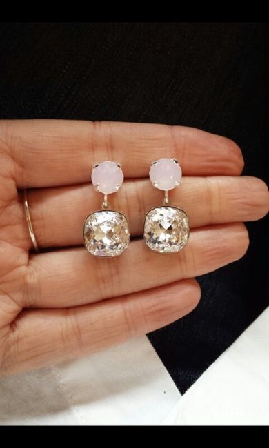 Pendientes de plata y cuarzo rosa!!? ayuda - 1