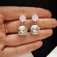 Pendientes de plata y cuarzo rosa!!? ayuda - 1