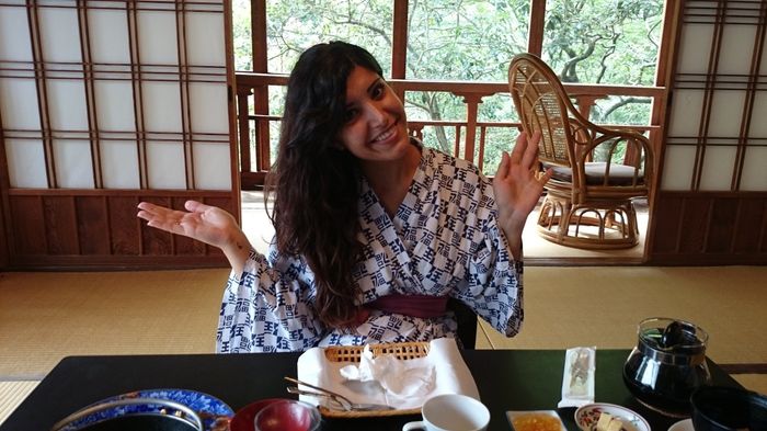 Desayunando en Ryokan