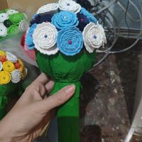 Ramo de flores con cartulina y goma eva - 3