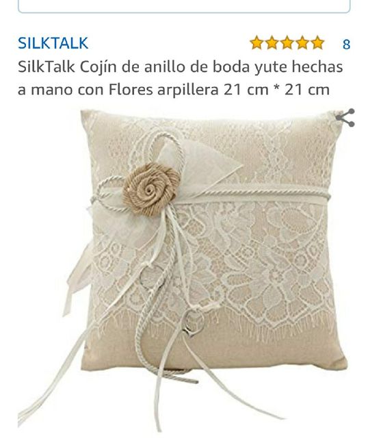 Cojin blanco para los anillos o una cajita? - 1