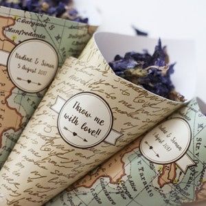 Boda temática viajes!!! papel de mapa - 1
