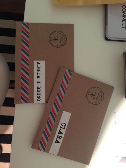 Decorar  sobres de las invitaciones - 2