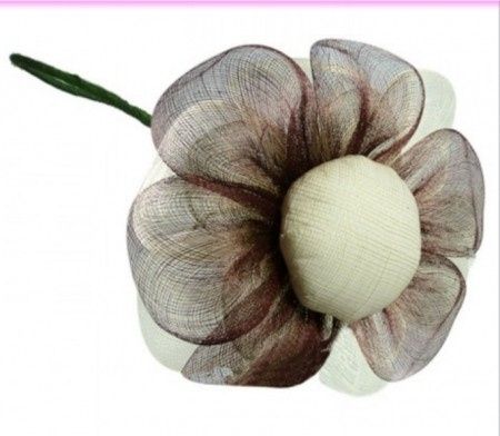 como hacer bouquet sinamay para alfileres - 1
