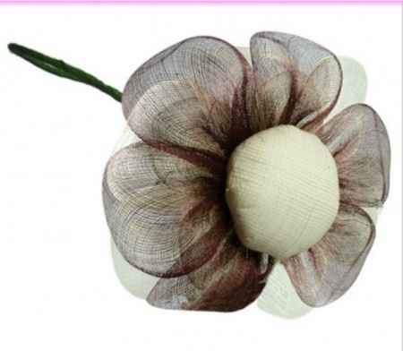  como hacer bouquet sinamay para alfileres - 1