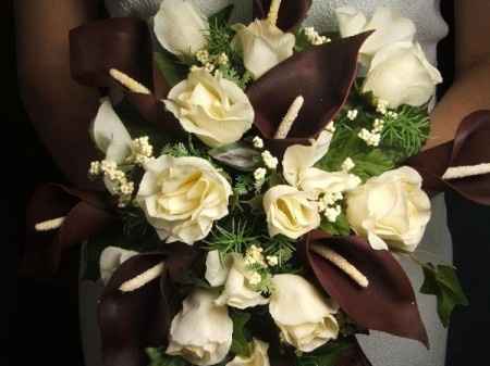 Ramo marron y  blanco