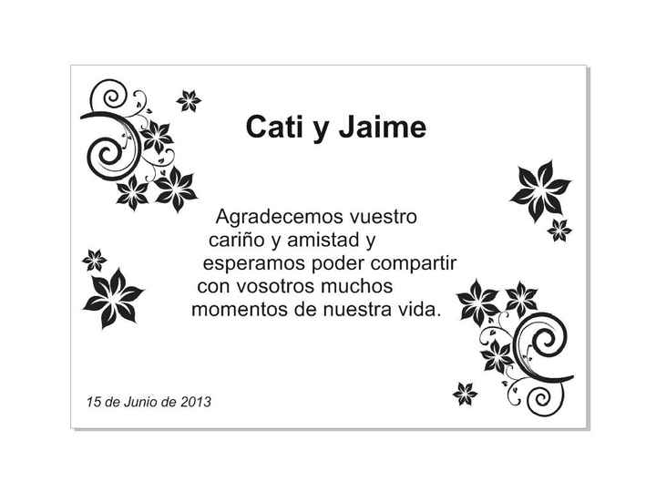 Tarjetas agradecimiento