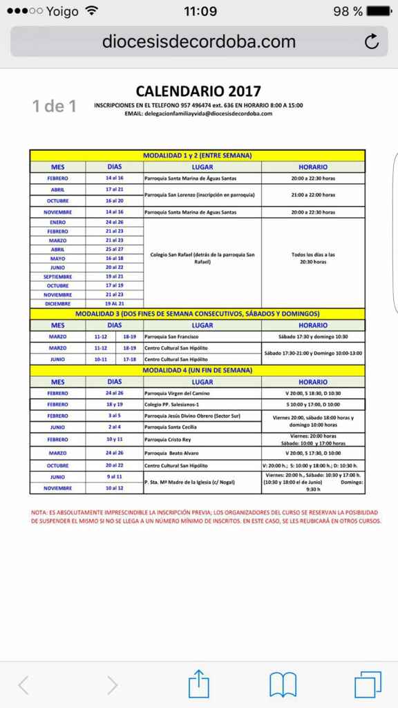 Cursillos prematrimoniales 18/19 febrero - 1