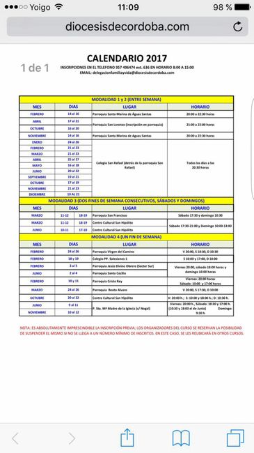 Cursillos prematrimoniales 18/19 febrero - 1