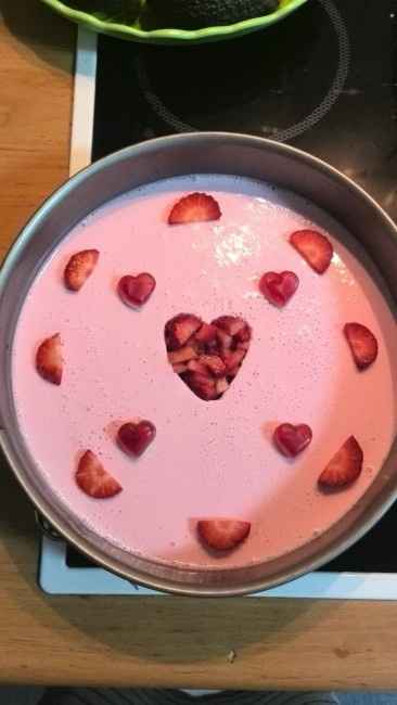 Para San Valentín Tarta de petit suisse - 1