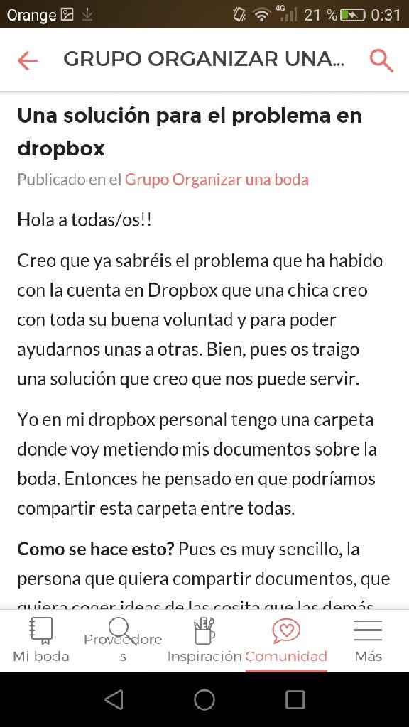 Dropbox: sincronizada con cuenta personal - 1
