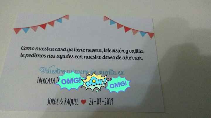 Donde poner el número de cuenta para la "lista de regalos" - 1