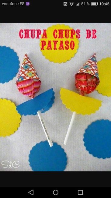 En vez de piruletas de agradecimiento chupa chups - 1