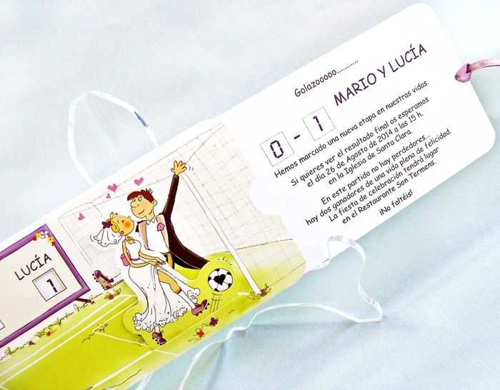 Invitación Boda Fútbol trasera