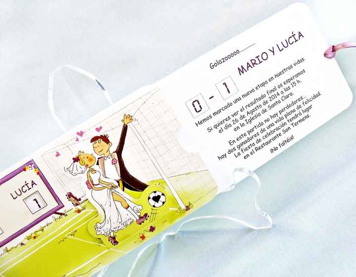 Invitación Boda Fútbol trasera