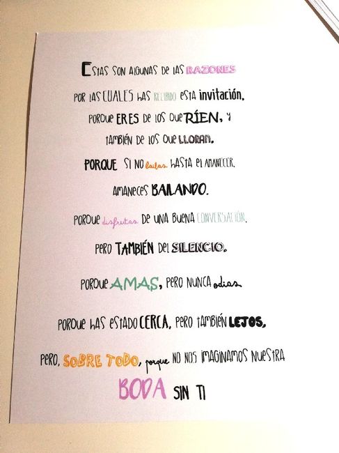 a 100 días y repartiendo las invitaciones!!! - 2