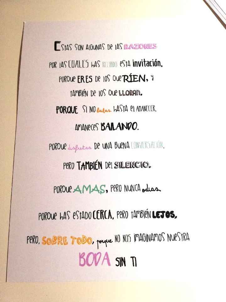a 100 días y repartiendo las invitaciones!!! - 2