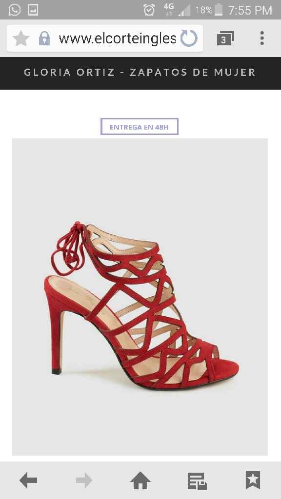 Busco zapatos abiertos rojos - 1