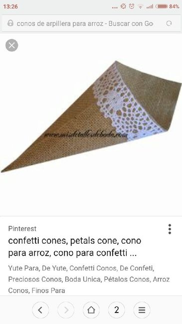 Conos para arroz y petalos - 1