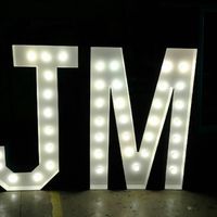 Letras gigantes diy con luces - 2
