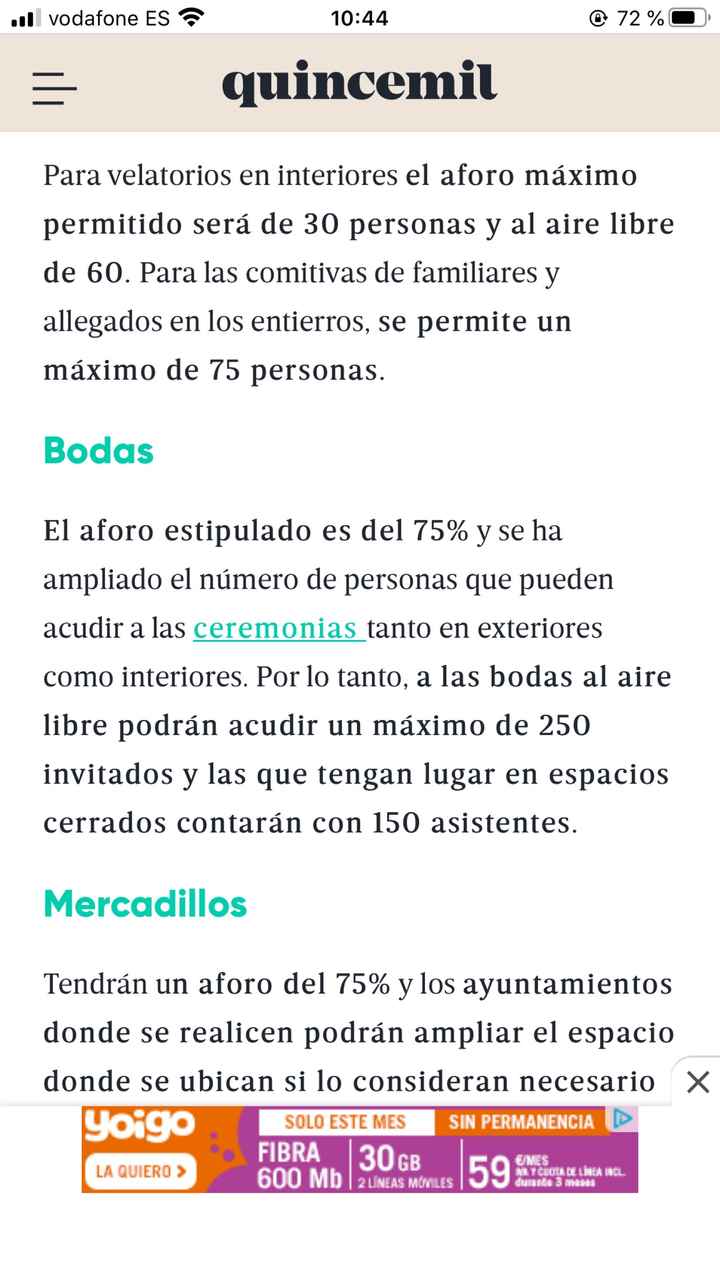 Bodas en agosto 2020 - 2