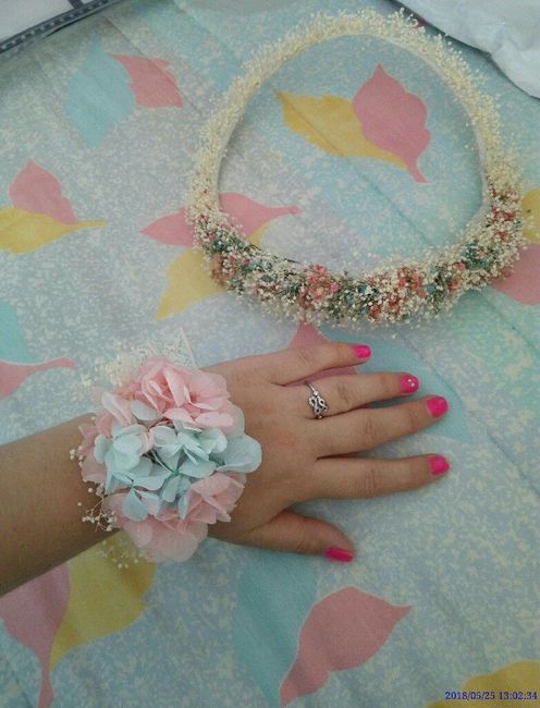 Corona pelo y pulsera novia - 4