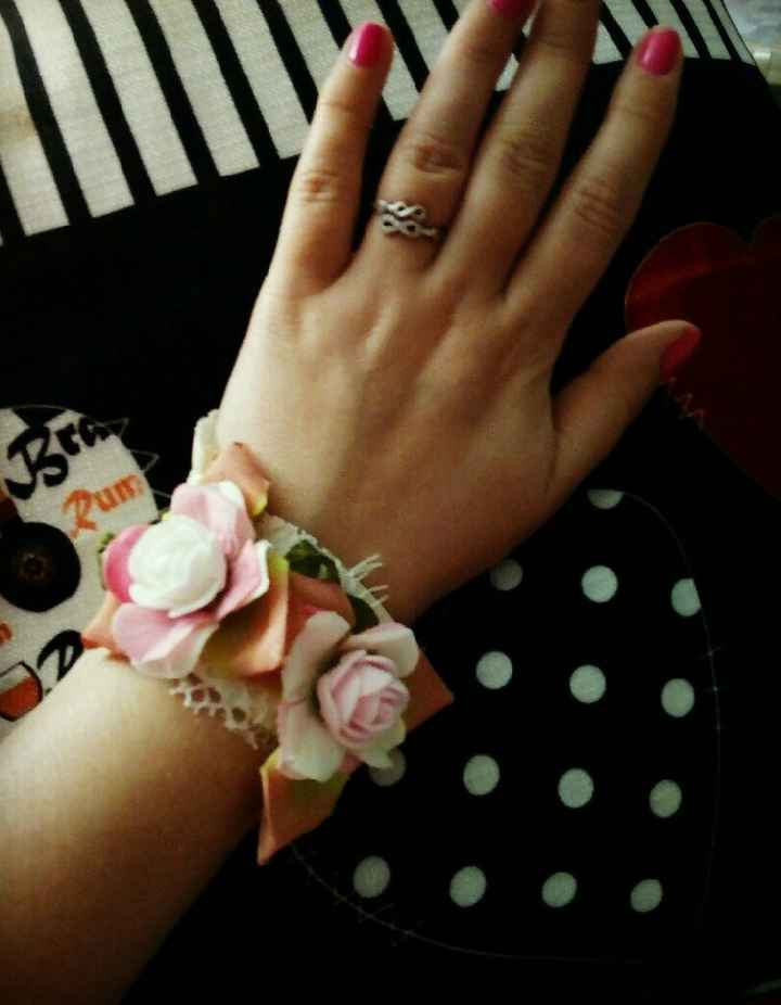 Pulseras flores para damas de honor diy - 1