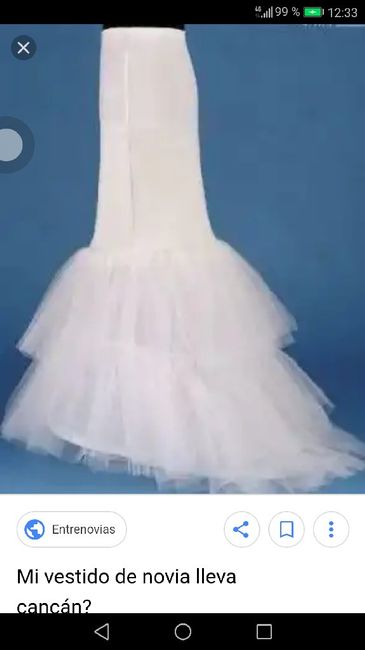 Cancan para vestido sirena tubo. - 1