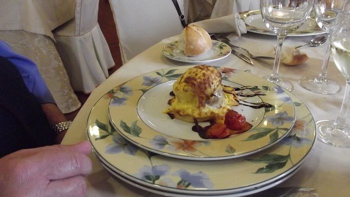 Milhojas de lubina y verduritas en emulsión de cítricos
