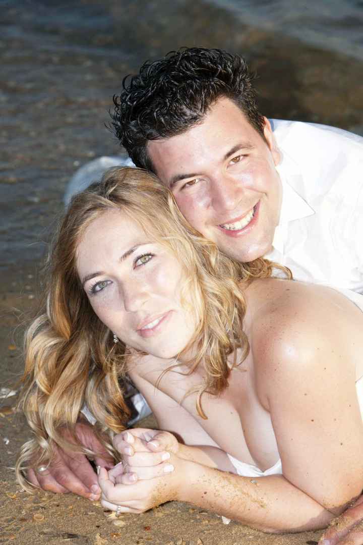 en la playa