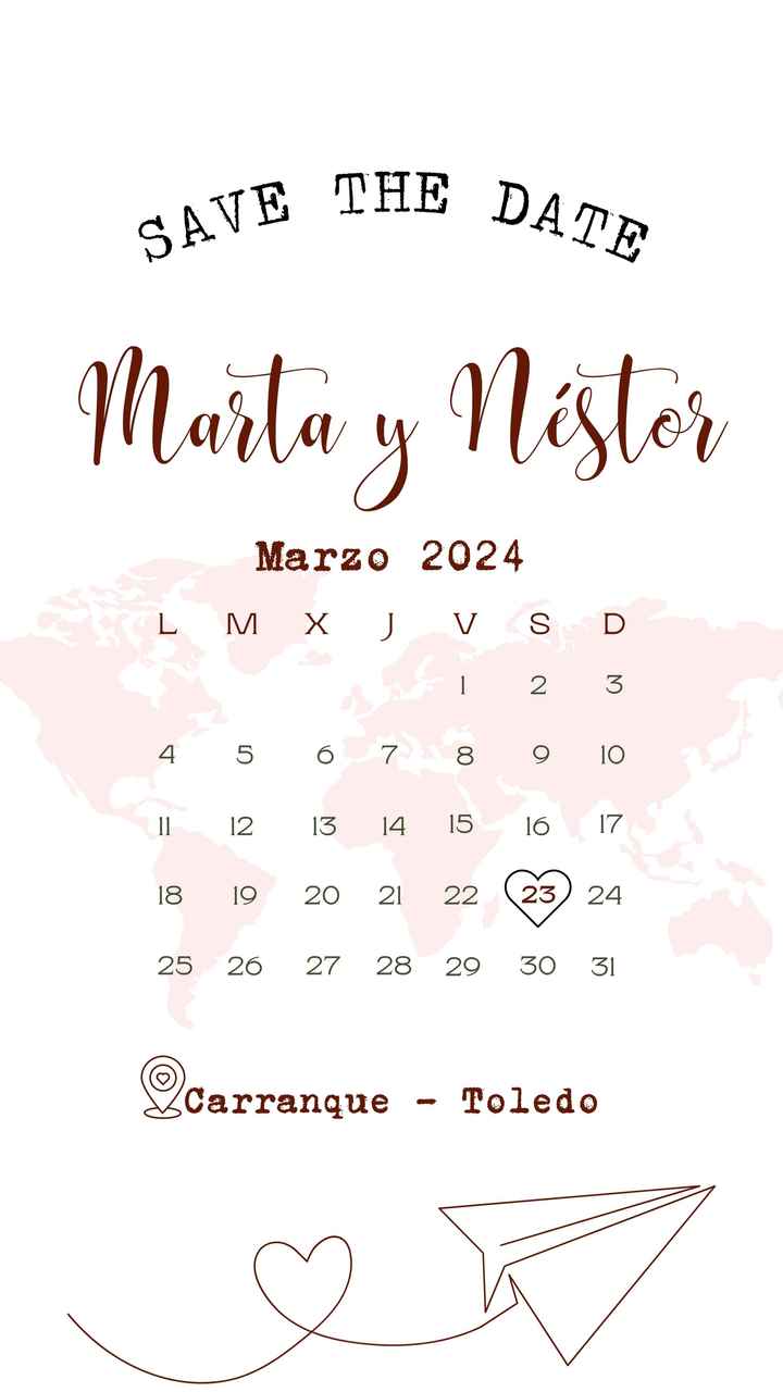 Dudas con el Save the date - 1