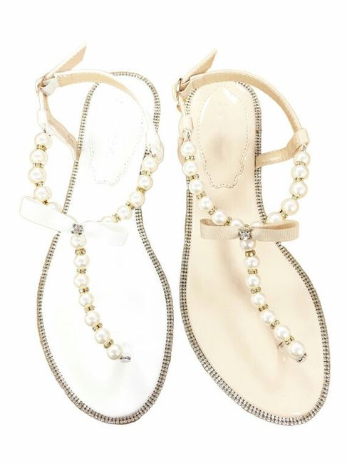 Sandalias planas de novia - 2