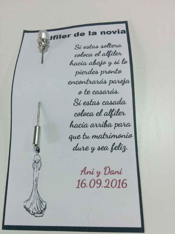 Mis alfileres de novia! - 2