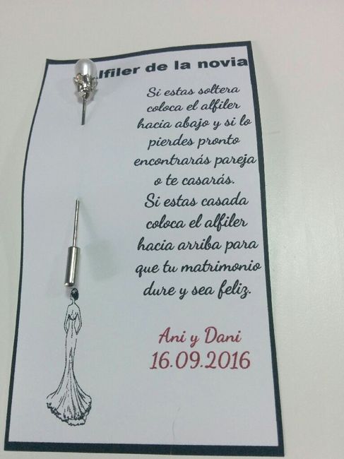 Mis alfileres de novia! - 2