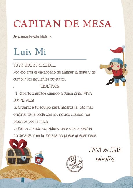 Carteles capitan de mesa 3