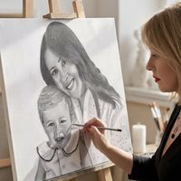 Retratos a Lápiz - Mamas ❤️ - 2