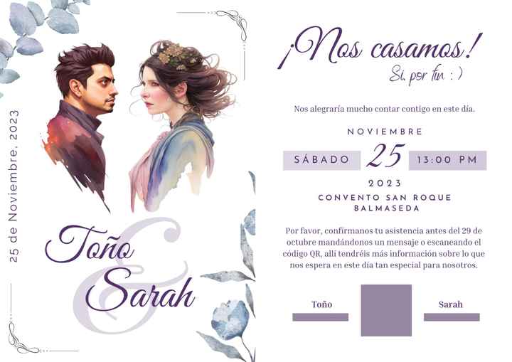 Invitación de boda: avatares con ia :) - 1