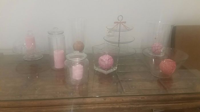 Menaje para la mesa dulce rosa