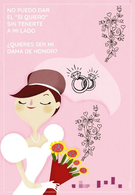 Cómo decir a tus amigas de forma original q sean tus damas de honor? 1