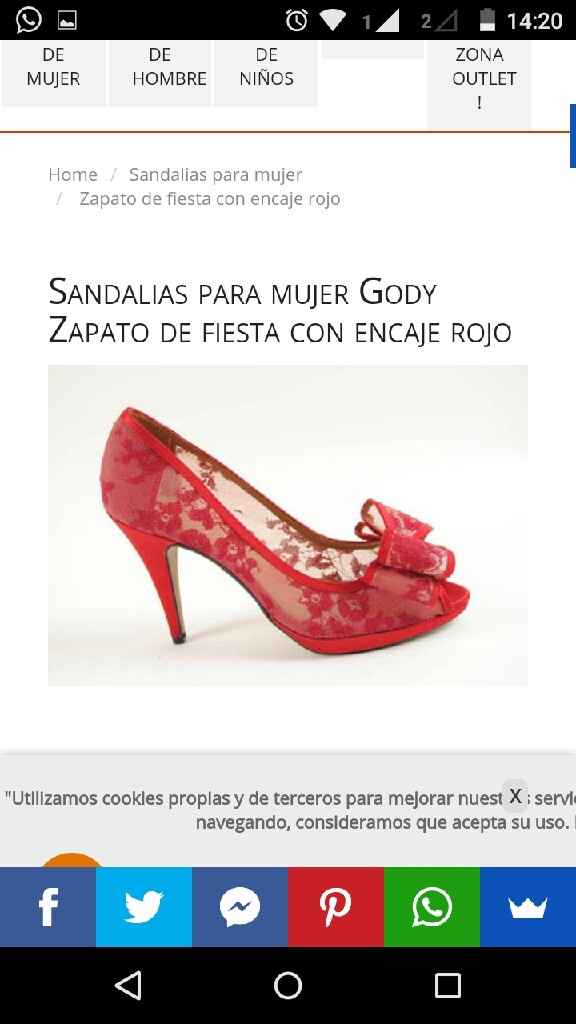 Zapatos rojos encaje - 1