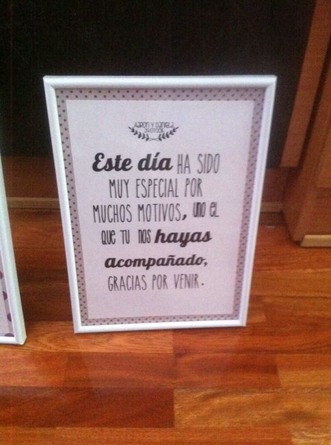 Centros de mesa y palabras de agradecimiento - 2