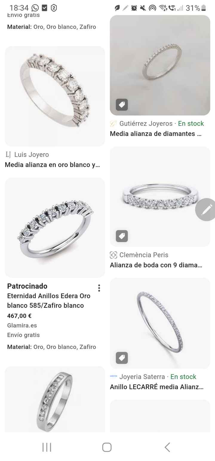 Anillo de pedida media alianza??? - 1
