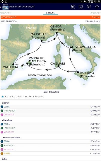 Novio que se vallan con msc splendida el ,15 de junio 2017 desde valencia - 1
