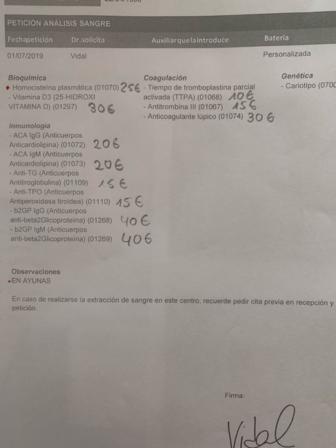 Pruebas Abortos de Repetición 4