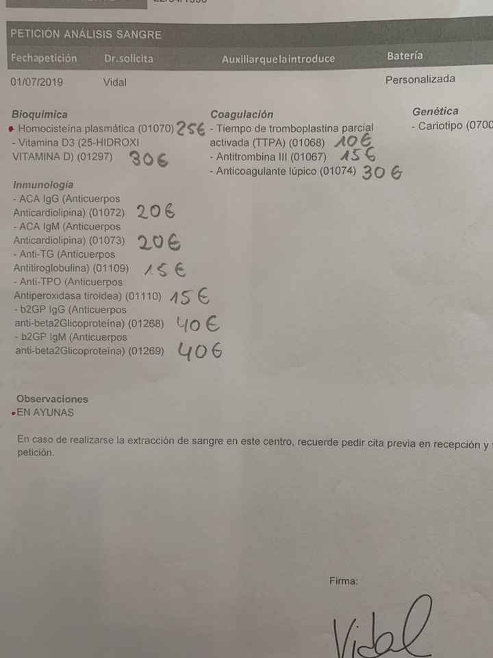 Pruebas Abortos de Repetición - 2