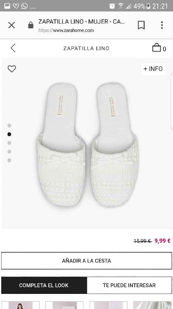 Pantuflas novia Zara home 9.99 - 2